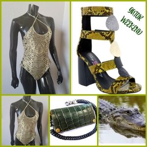 Animal Print bathing suit M/L